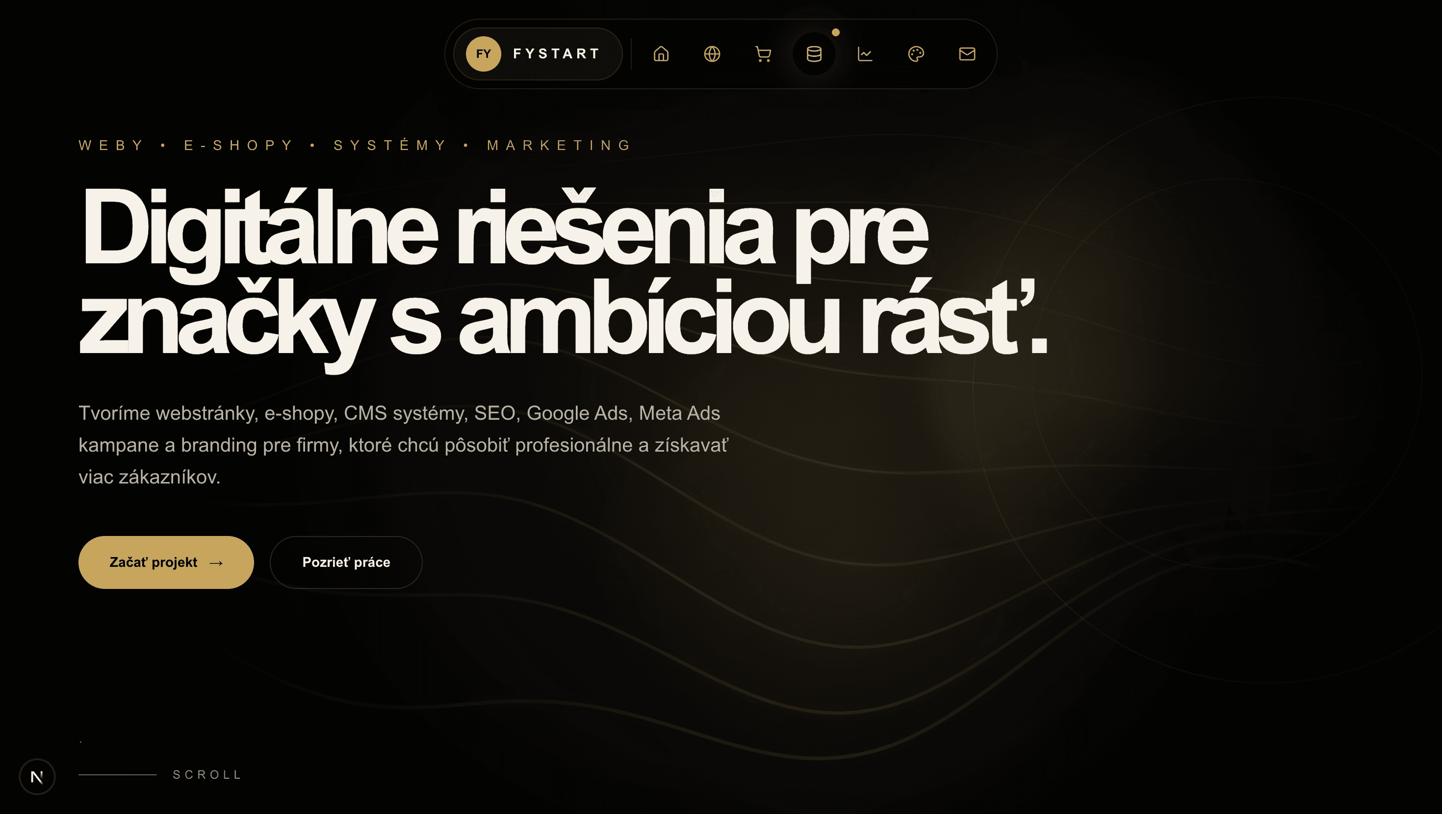 FYstart visual identity and web design example